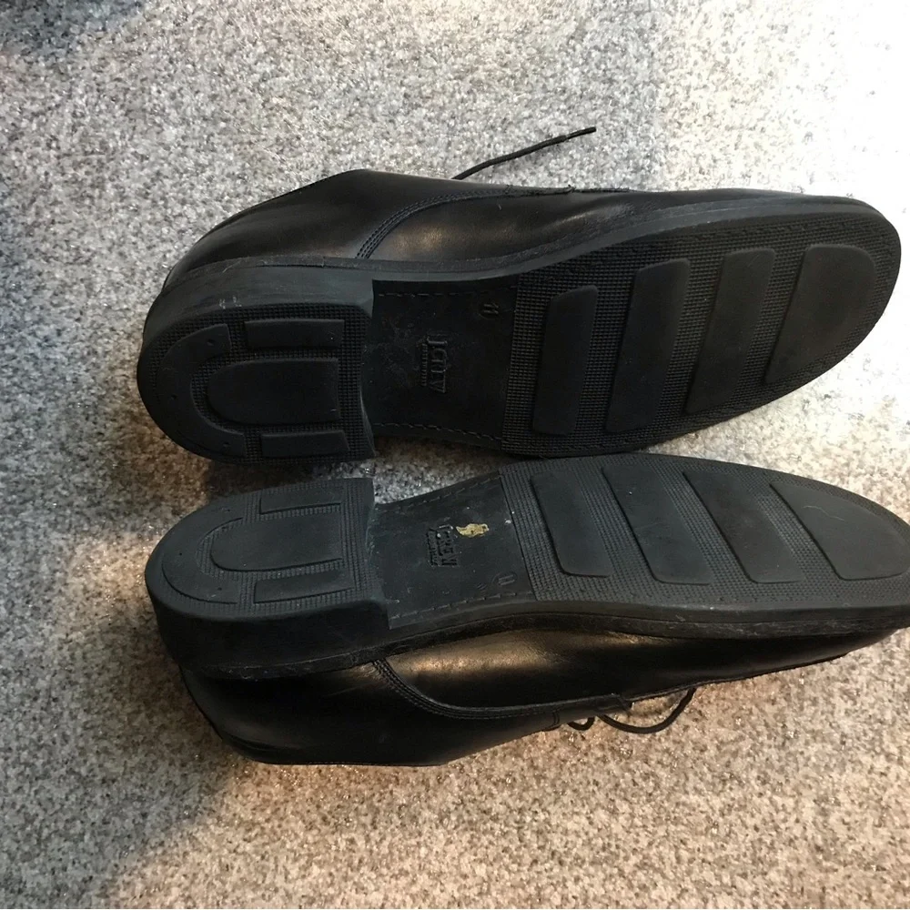J. Crew Black Leather Derbys